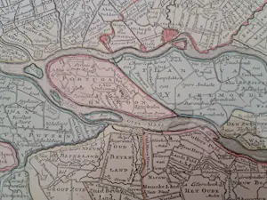 Isaac Tirion - Kaart Zuidelijk deel Voorne-Putten en omstreken 1718 kaufen? Bieten Sie von 150!