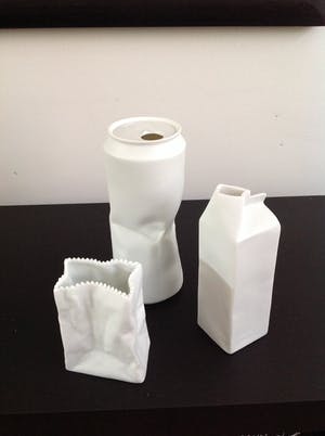 Rosenthal - Rosenthal Do not Litter Collection 3 Vazen wit biscuit (mat) porselein kopen? Bied vanaf 69!