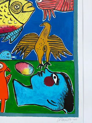 Corneille - Fantasie voorstelling met vissen, vogels en vrouw kopen? Bied vanaf 215!