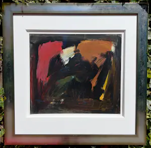 Eugène Brands - Composition au cinque étoiles, gouache (mooi ingelijst) - Laatste keer!!! kopen? Bied vanaf 1!