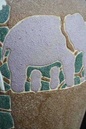 Niet of onleesbaar gesigneerd - Prachtige Grote Zeldzame Kunsternaars Zand-Vaas. kopen? Bied vanaf 1!