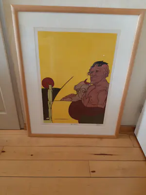 Valerio Adami - Zeefdruk, titel, La Source. Groot werk kopen? Bied vanaf 80!