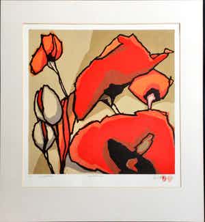 Fon Klement - C3340-7, klaprozen verkocht voor € 150!