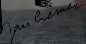 Jan Cremer - Ingelijste zeefdruk op metallic papier - 1993 kopen? Bied vanaf 595!