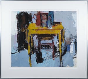 Kees Hak - Gouache op papier, Zonder titel - Ingelijst kopen? Bied vanaf 20!