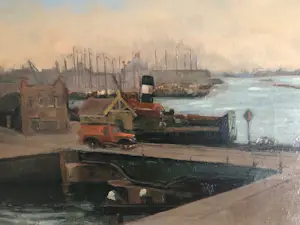 Claas Prins - Amsterdams havengezicht anno jaren '50 kopen? Bied vanaf 325!