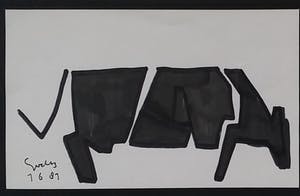 Siep van den Berg - Koe - inkt op papier kopen? Bied vanaf 75!