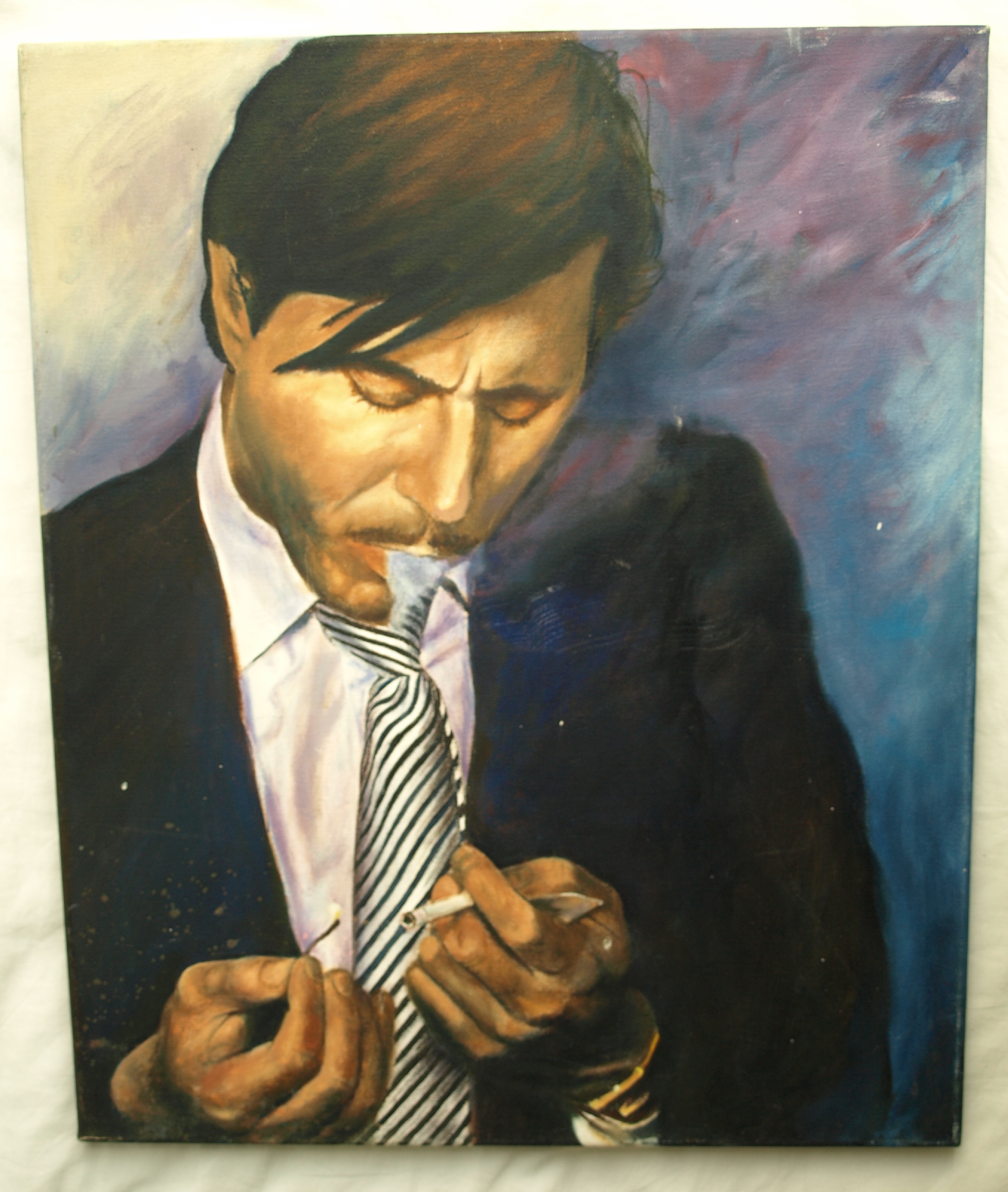 Niet of onleesbaar gesigneerd - Acrylverf op doek , Bryan Ferry ? – 60 x 50 cm - 2005 kopen? Bied vanaf 1!