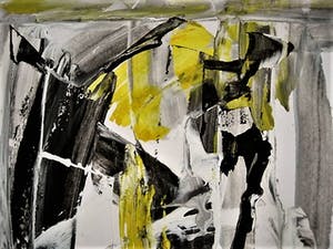 Henk Hesselius - Krachtige olieverf op papier - Abstract - CoBrA - gesigneerd kopen? Bied vanaf 59!