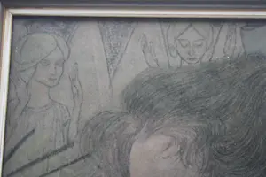 Niet of onleesbaar gesigneerd - Jan T. Toorop Ingekleurde Isografie-Lithografie-Ava Maria kopen? Bied vanaf 1!