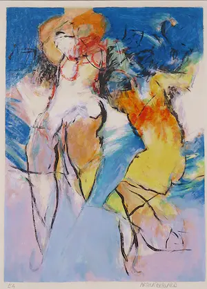 Arthur Bernard - Zeefdruk, Fat woman - Ingelijst kopen? Bied vanaf 40!