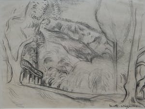 Matthieu Wiegman - Houtskooltekening op papier - "Landschap met bergen" kopen? Bied vanaf 199!