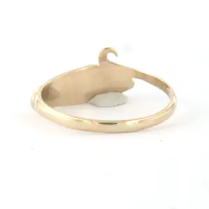 Gele BWG (333) ring bezet met parel en saffier - ringmaat 16.75 (52) kopen? Bied vanaf 70!