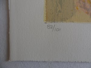 Hans Vanhorck - Zeefdruk. Titel,"Meditation". kopen? Bied vanaf 45!