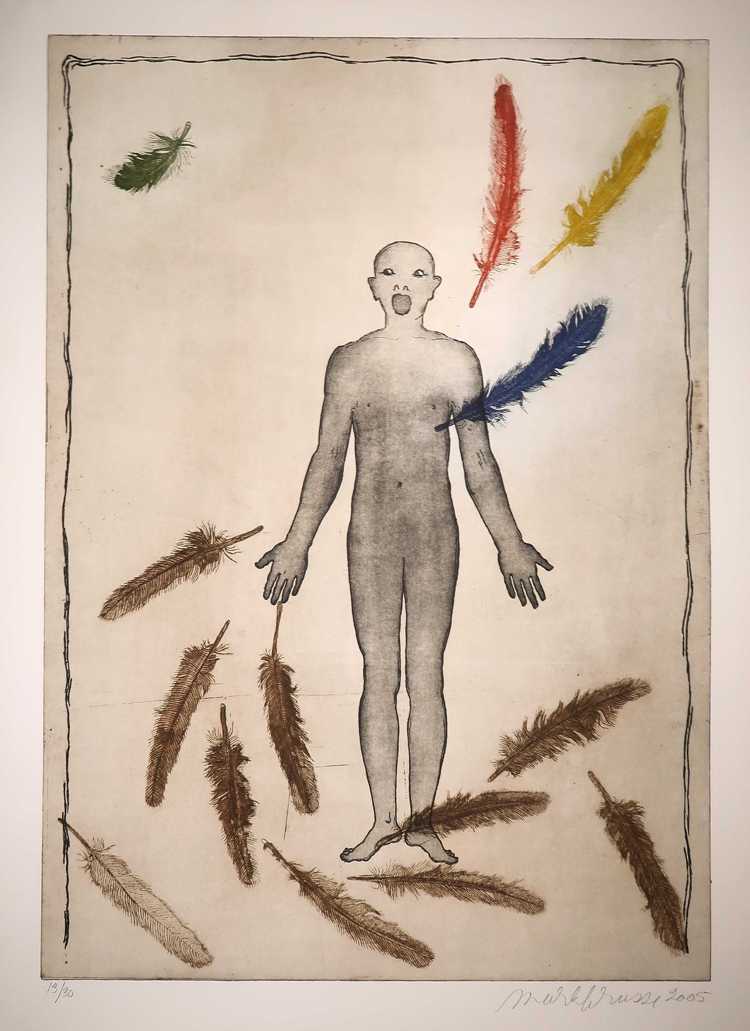 Mark Brusse - Ets, Just like trees (Groot!) verkocht voor € 180!