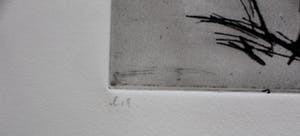 Pearl Perlmuter - ets abstract - 1961 kopen? Bied vanaf 250!