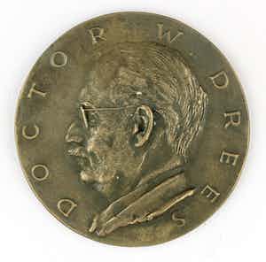 Albert Termote - Bronzen penning: Dr W. Drees, 1951 verkocht voor € 75!