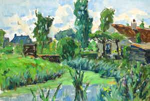 Henk Bellaard - Olieverf op doek, Groenekan (II) verkocht voor € 1!