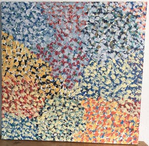 John Foppen - Milles + 1 fleurs (2017) | kleurrijk schilderij, olie- en acrylverf kopen? Bied vanaf 125!