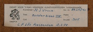 Henk de Vroom - Zonder titel IV - 1977 - acrylverf op papier - BKR Amsterdam kopen? Bied vanaf 20!