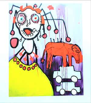 Paul Indrek Kostabi - Where's the beef verkocht voor € 65!