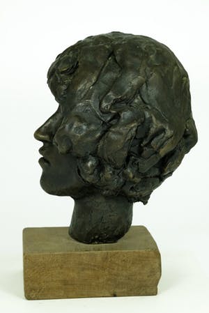 Karel Gomes - Bronzen beeld van hoofd van vrouw - ruim 22 kg kopen? Bied vanaf 695!