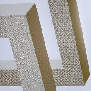 Yvonne Kracht - Geometrische abstracte compositie, zeefdruk kopen? Bied vanaf 40!