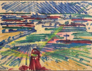 Niet of onleesbaar gesigneerd - c3371-4 - Ijmuiden met vuurtoren kopen? Bied vanaf 10!