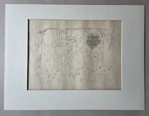 Georg Grosz - Strasse in der Vorstadt. Uit Erste George Grosz Mappe. kopen? Bied vanaf 225!