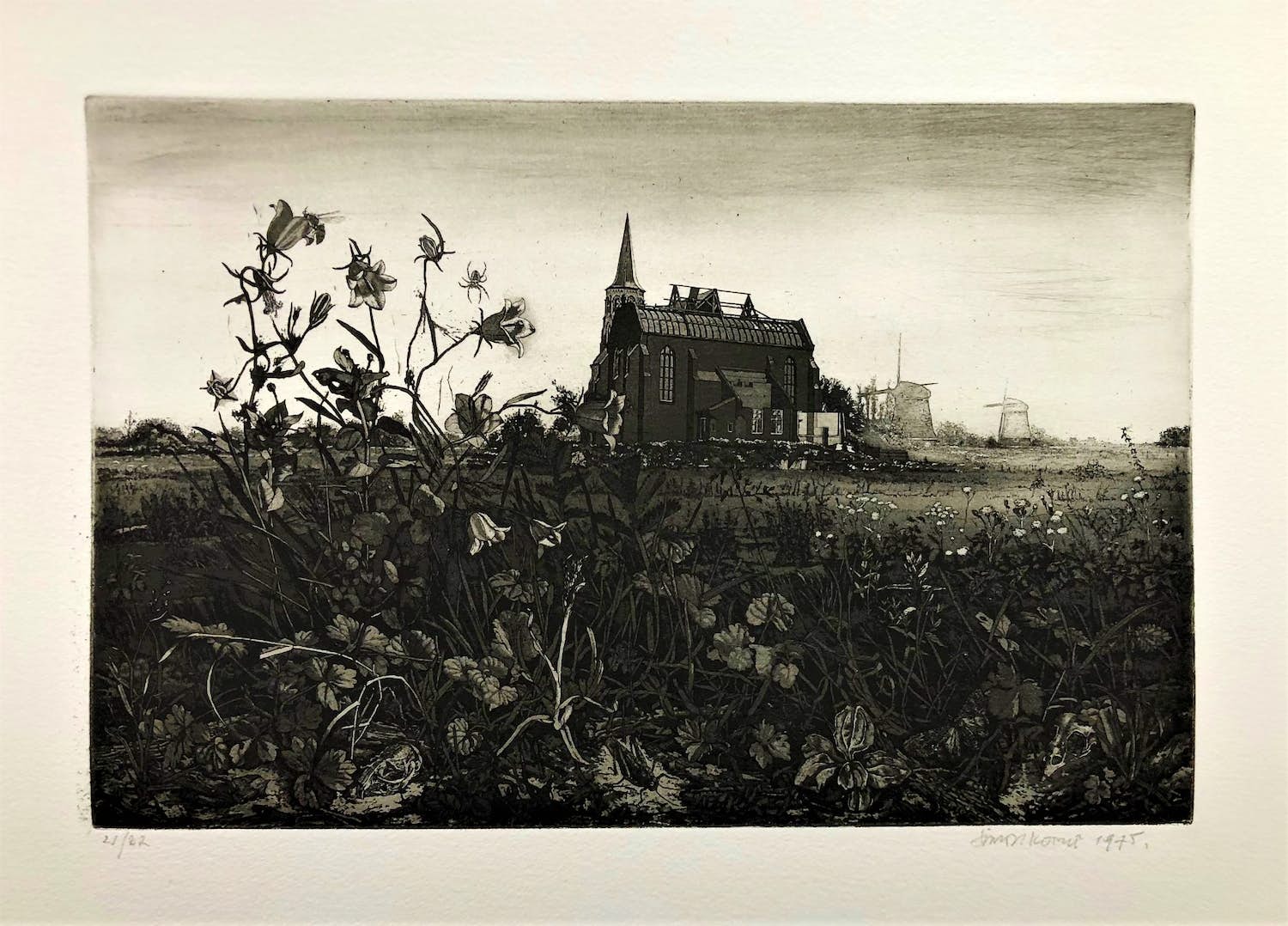 Simon Koene - Zomer (landschap met grasklokje) verkocht voor € 85!