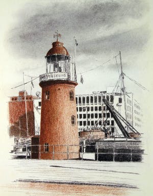 Frans Room - Lot van 15 originele tekeningen - Bakens en boeien Zuid Holland kopen? Bied vanaf 150!