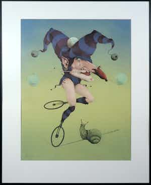 Hans Kanters - Litho, Capers - Ingelijst verkocht voor € 150!