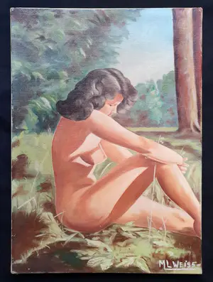 Niet of onleesbaar gesigneerd - Vrouwelijk naakt kopen? Bied vanaf 1!