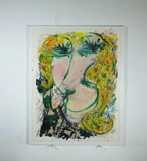 Kees Salentijn - Olieverf, krijt en potlood op doek, Esmeralda kopen? Bied vanaf 1000!