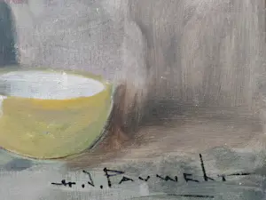 Henri Joseph Pauwels - Bloemstuk en gele kom kopen? Bied vanaf 200!