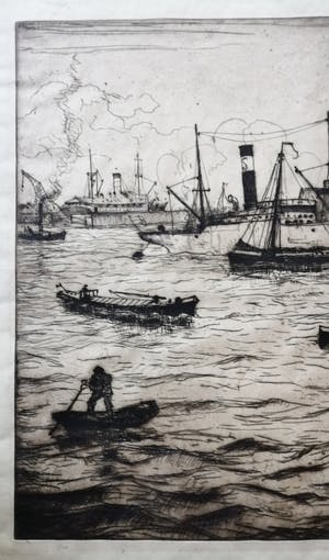 Jan Poortenaar - Haven Amsterdam met KNSM-gebouw kopen? Bied vanaf 125!