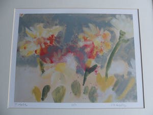 Viviane Klagsbrun - Zeefdruk. Stilleven met bloemen . kopen? Bied vanaf 20!