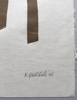 Klaas Gubbels - houtdruk 'Koningsstoel ’ - 2006 - oplage EA kopen? Bied vanaf 350!