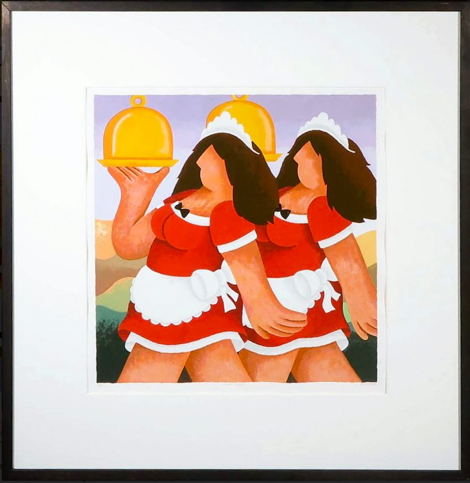 Yvonne Zomerdijk - Zeefdruk, Sweet cherry - Ingelijst kopen? Bied vanaf 30!