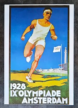 Niet of onleesbaar gesigneerd - 13 affiches Olympische Spelen - Met de 'zeldzame eenzame hardloper' A'dam 1928 kaufen? Bieten Sie von 1!