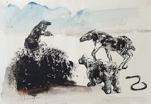 Louis Vorkink - Gemengde techniek kopen? Bied vanaf 45!