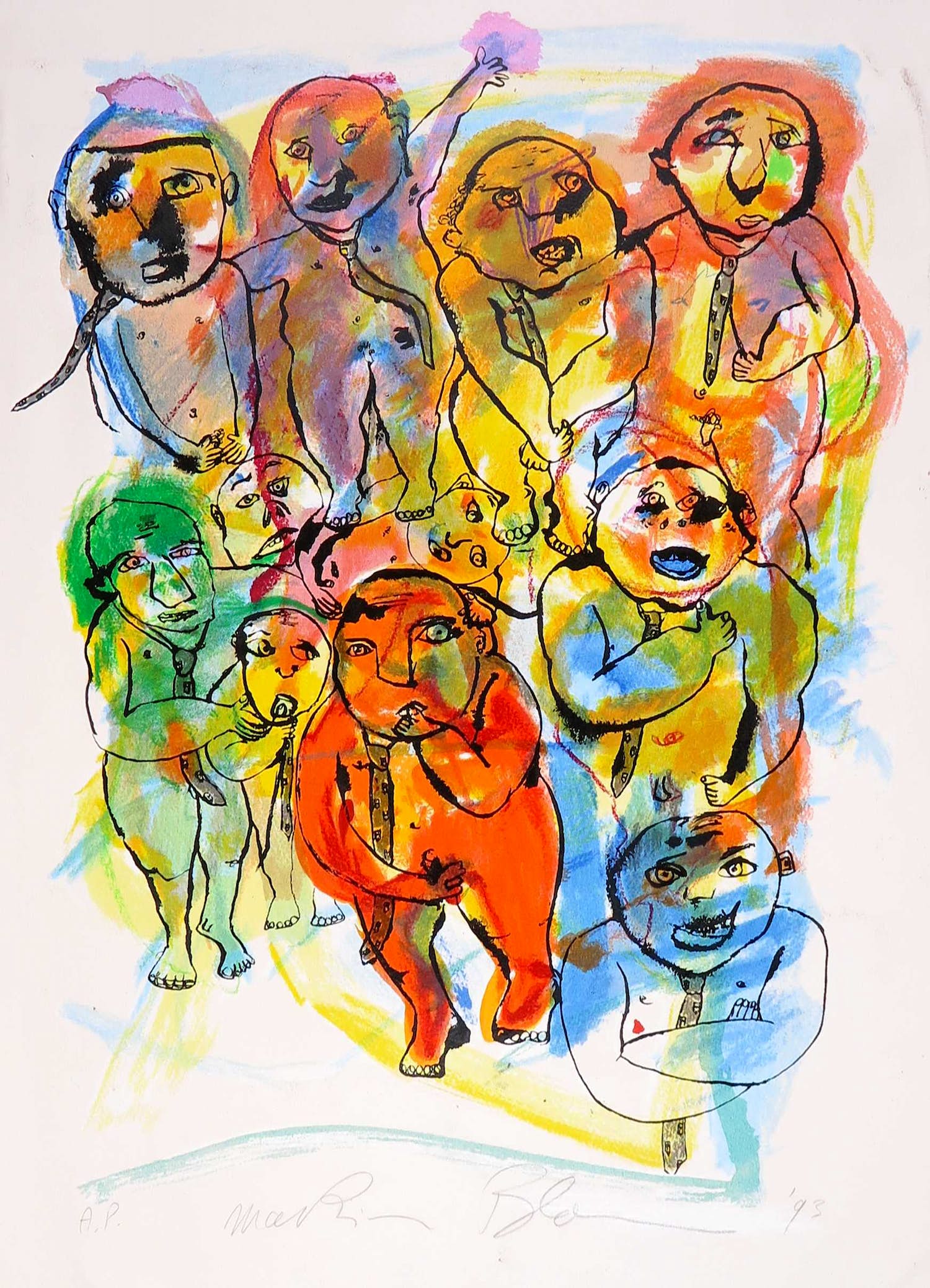 Niet of onleesbaar gesigneerd - Zeefdruk, Zonder titel kopen? Bied vanaf 1!