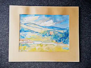 Johan Jacob Voskuil - Een grote en zonnige jaren 50 Gouache "cap Martin" gesigneerd kopen? Bied vanaf 75!