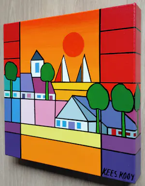 Kees Kooy - Summer Sailing, acrylverf op doek kopen? Bied vanaf 225!