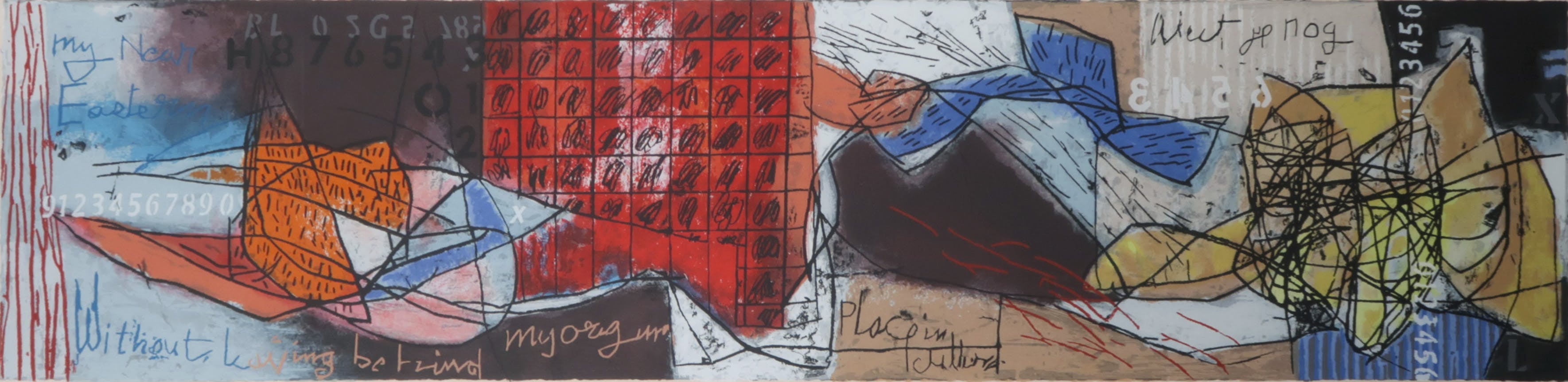 Mohamed Quraish - Zeefdruk, Zonder titel - Ingelijst (Zeer groot) verkocht voor € 80!