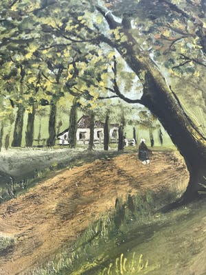 Niet of onleesbaar gesigneerd - cottage in het bos (Gesigneerd: H. Philipps) kopen? Bied vanaf 1!