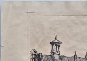 Jan Sirks - Rotterdam 1918 - Aelbrechtskolk met 2 tjalken - 130-JS kopen? Bied vanaf 25!