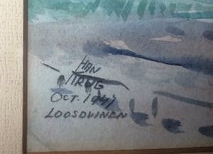 Han Krug - Aquarel "Loosduinen" 1947 kopen? Bied vanaf 60!