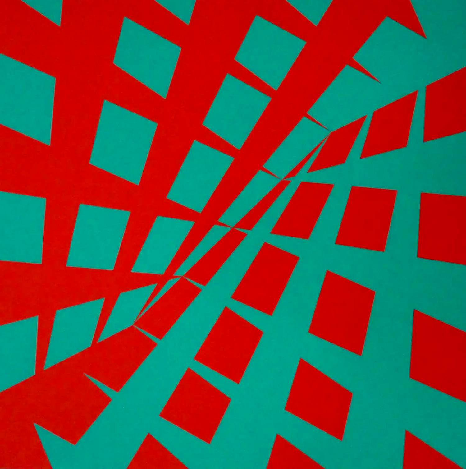 Peter Struycken - zeefdruk: geometrisch abstract (1966) kopen? Bied vanaf 250!