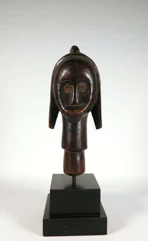 Fang - Hout en koper/messing, Hoofd verkocht voor € 1!